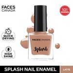 Buy FACES CANADA Ultime Pro Splash Nail Enamel - Latte 125 (8ml) | Quick Drying | Glossy Finish | Long Lasting | No Chip Formula | High Shine Nail Polish For Women | No Harmful Chemicals - Purplle