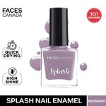 Buy FACES CANADA Ultime Pro Splash Nail Enamel - Midnight 140 (8ml) | Quick Drying | Glossy Finish | Long Lasting | No Chip Formula | High Shine Nail Polish For Women | No Harmful Chemicals - Purplle