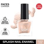 Buy Faces Canada Splash Nail Enamel | Fast Dry | High Shine | Long Lasting | No Chip Formula | No Harmful Chemicals | Shade - Peach Love 8ml - Purplle