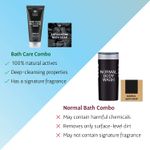Buy Bombay Shaving Company Bath Care Value Pack with Exfoliating Charcoal and Coffee Handmade Soap (100 g) and Deep Cleaning Charcoal Face & Body Wash (200 ml) - Purplle