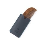 Buy Bombay Shaving Company Beard Comb (Pocket Size) | Made with Sheesham Wood | Free Faux Leather Pouch 200 gm - Purplle