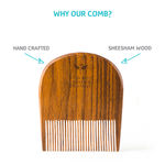 Buy Bombay Shaving Company Beard Comb (U Shaped) | Made with Sheesham Wood | Free Faux Leather Pouch 200 gm - Purplle