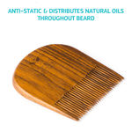 Buy Bombay Shaving Company Beard Comb (U Shaped) | Made with Sheesham Wood | Free Faux Leather Pouch 200 gm - Purplle