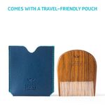 Buy Bombay Shaving Company Beard Comb (U Shaped) | Made with Sheesham Wood | Free Faux Leather Pouch 200 gm - Purplle