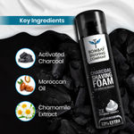 Buy Bombay Shaving Company Activated Charcoal Shaving Foam (266 ml x 2) | Moroccan Argan Oil, 2X Creamier for Superior Glide and Protection - Purplle