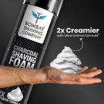 Buy Bombay Shaving Company Activated Charcoal Shaving Foam (266 ml x 2) | Moroccan Argan Oil, 2X Creamier for Superior Glide and Protection - Purplle