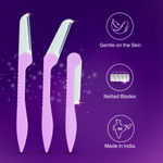 Buy Bombay Shaving Company Foldable Hair Removal Razor For Women (Pack of 3) | Easy Facial Hair Removal at Home | Gentle on Skin - Purplle