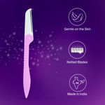 Buy Bombay Shaving Company Foldable Hair Removal Razor For Women (Pack of 3) | Easy Facial Hair Removal at Home | Gentle on Skin - Purplle