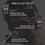 Buy Bombay Shaving Company Charcoal Blackhead Removal Kit | Charcoal Face Wash, Charcoal Peel-Off Mask and Blackhead Extractor (set of 3) 300 gm - Purplle