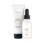 Buy Arata Vitamin C Luminous Skin Combo With Day Cream (50 ML) & Face Serum (30 ML) | Anti-Aging With SPF 15+ | Infused With Hyaluronic Acid & Apple Extracts | Sun Protection & Deep Hydration | All-Natural, Non-Toxic | All Skin Types - Purplle