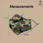 Buy Khadi Essentials Pure&Safe 5 Layered Designer Camouflage Green Reusable Washable KEN95 Face Mask with Activated Carbon Layer and Melt Blown Fabric For PM 2.5 (Pack of 1). - Purplle