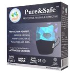 Buy Khadi Essentials Pure&Safe 5 Layered Reusable Washable N95 Face Mask with Activated Carbon Layer and Melt Blown Fabric For PM 2.5, Protection from Harmful Germs, Bacteria and Virus (Pack of 2) - Purplle