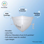 Buy Khadi Essentials Pure&Safe N95 FFP2 Cotton Reusable Face Mask for Men & Women | Stylish with Nose Clip, Comfortable N 95 Highly Breathable | CE, EN, IS Certified & Third Party Tested Pack of 5(Grey) - Purplle