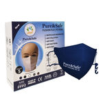 Buy Khadi Essentials Pure&Safe N95 FFP2 Cotton Reusable Face Mask for Men & Women | Stylish with Nose Clip, Comfortable N 95 Highly Breathable | CE, EN, IS Certified & Third Party Tested Pack of 5(Blue) - Purplle