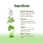 Buy TAC - The Ayurveda Co. Instant Hand Sanitizer 500ml with 70% Ethyl Alcohol, Neem, Tulsi & Aloe Vera Extracts with Glycerine (500ml) - Purplle