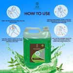 Buy Khadi Essentials Pure&Safe Sanitizer 5 Liter Combo Instant Hand Sanitizer Liquid Spray with Refill Pack 70% Ethyl Alcohol, Neem, Tulsi & Aloe Vera Extracts with Glycerine (5ltr Bottle + 500mL Spray) - Purplle