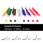 Buy NAGARAKU 16rows macaron 8 Colors Rainbow Colored Eyelash Extension Faux Mink color eyelashes colorful eyelash (RCE-10mm/0.10C) - Purplle