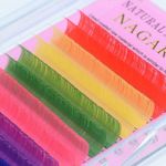 Buy NAGARAKU 16rows macaron 8 Colors Rainbow Colored Eyelash Extension Faux Mink color eyelashes colorful eyelash (RCE-10mm/0.10C) - Purplle