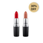 Buy M.A.C Retro Matte Lipstick in Ruby Woo and Taupe with 30% saving - Purplle