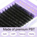Buy NAGARAKU Eyelash Extensions Individual Lashes Premium Classic Matte Black Faux Mink 16 Rows Natural Professional Beauty Salon Supplies (BME-0.05mm/9mm J) - Purplle