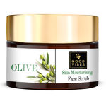 Buy Good Vibes Olive Skin Moisturizing Face Scrub | Softening, Smooth Skin | No Parabens, No Mineral Oil, No Sulphates, No Aminal Testing (50 g) - Purplle