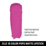 Buy Elle 18 Color Pop Matte Lip Color, P28, Misty Magenta, 4.3 g - Purplle