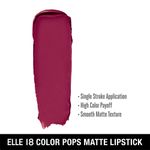 Buy Elle 18 Color Pop Matte Lip Color, W11, Cherry Wine, 4.3 g - Purplle