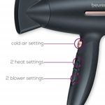Buy Beurer HC 25 Travel Hair Dryer 3 years Warranty 1600 Watts, Black - Purplle