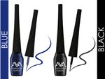 Buy AYA Waterproof Eyeliner, Set of 2 (Black and Blue) - Purplle