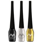 Buy AYA Waterproof Eyeliner, Set of 3 (Golden, Silver, Black) - Purplle