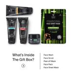 Buy Bombay Shaving Company Charcoal Facial starter Kit | Charcoal Face Wash, Charcoal Scrub, Charcoal Peel-Off Mask, Charcoal Face Pack, Charcoal Sheet Face Mask | Gift Kit for Men - Purplle