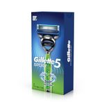 Buy Gillette Sport 5-Blade No Slip Aquagrip Men's Razor + 2 Cartridge - Purplle