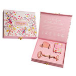 Buy Natural Vibes Glow Getter Gift Set with Rose Quartz Face Roller, Rose Quartz Gua Sha and Nirvana Flower Oil - Purplle