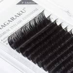 Buy NAGARAKU Eyelash Extensions Individual Lashes 0.12mm N curl 7-15mm Mix Tray Classic Mega Volume Matte Black Soft Natural 16 rows (MIX-0.12 N) - Purplle