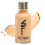 Buy NY Bae Dewy Drops Liquid Foundation | Natural | Full Coverage | Smooth & Light | Easily Blendable | Dark Skin Tone | Warm Undertone - Cappuccino 5 (30 ml) - Purplle