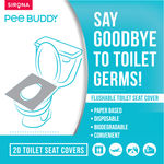 Buy PeeBuddy Disposable Toilet Seat Cover to Avoid Direct Contact with Unhygienic Toilet Seats - 20 Seat Covers - 20 Pcs - Purplle