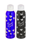 Buy Sweet Heart Blue and Black Long Lasting Imported Deodorant Perfumed Bodyspray, 100ml (Pack of 2) - Purplle
