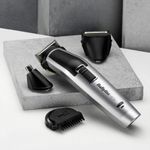 Buy BaByliss 8-In-1 Titanium Multi-Purpose Trimmer,60 minute Run Time,Titanium Blades. Rotary Nose/ Ear Head (Black & Grey) - 1 Pc - Purplle