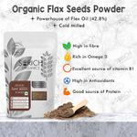 Buy Sorich Organics Organic Flax Seeds Powder Rich in Omega 3 - 400 Gm - Purplle