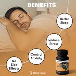 Buy Bold Care Snooze All Natural Sleeping Pills - Non Habit Forming - Melatonin 10mg, Chamomile, L Theanine & Magnesium - Supplements for Improved Sleep & Stress Management - 60 Tablets - Purplle