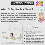 Buy BeyBee Quick Dry Baby Bed Protector Waterproof Sheet - Medium (Peach) - Purplle