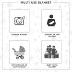 Buy BeyBee® 3 in 1 Baby Blanket Wrapper-Sleeping Bag for New Born Babies (Blue Star) - Purplle