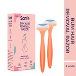 Buy Sanfe Reusable Bum Hair Removing Razor for women Pack of 2 With Pure Vitamin C & Peach Extracts Easy Painless Hair Removal (Multicolor) - Purplle