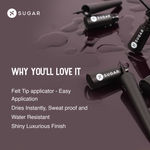 Buy SUGAR Cosmetics - Gloss Boss - 24HR Eyeliner - 01 Back In Black (Black Eyeliner) - Glossy Eyeliner With Brush, Smudge Proof, Party-Wear Eye Liner, Lasts Up to 24 hours - Purplle