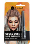 Buy SUGAR Cosmetics - Gloss Boss - 24HR Eyeliner - 01 Back In Black (Black Eyeliner) - Glossy Eyeliner With Brush, Smudge Proof, Party-Wear Eye Liner, Lasts Up to 24 hours - Purplle