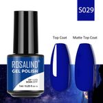 Buy ROSALIND Gel Nail Polish 7ml Hybrid Varnishes Macaron Primer Semi Permanent Design Top Base For Nails Art Manicure Gel Polish (RL-7ml-S029) - Purplle