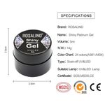 Buy Rosalind Hybrid Varnishes Gel Nail Polish Set Glitter Platinum Painting Nails Art Poly UV Gel (RL-5ML-A400) - Purplle