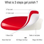 Buy Rosalind 5D Cat Eyes Gel polish Vernis Semi Permanent Varnish Hybrid Magnetic Soak Off LED UV Gel Nail Polish For Nail Art (RL-5ML-A497) - Purplle