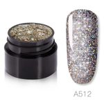 Buy Rosalind 5ml Shiny Rainbow Gel Nail Polish Bright For Glitter Painting Nail Art Design Poly UV Top Base Primer For Manicure (RL-5ML-A512) - Purplle
