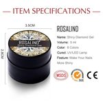 Buy Rosalind 5ml Shiny Diamond Gel Nail Polish Bright For Glitter Painting Nail Art Design Poly UV Top Base Primer For Manicure (RL-5ML-A534) - Purplle